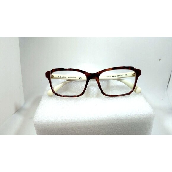 Prada VPR RO1V Burgundy White Eyeglasses Frames Only Two Tone Italy 53-16-140 - Picture 4 of 14